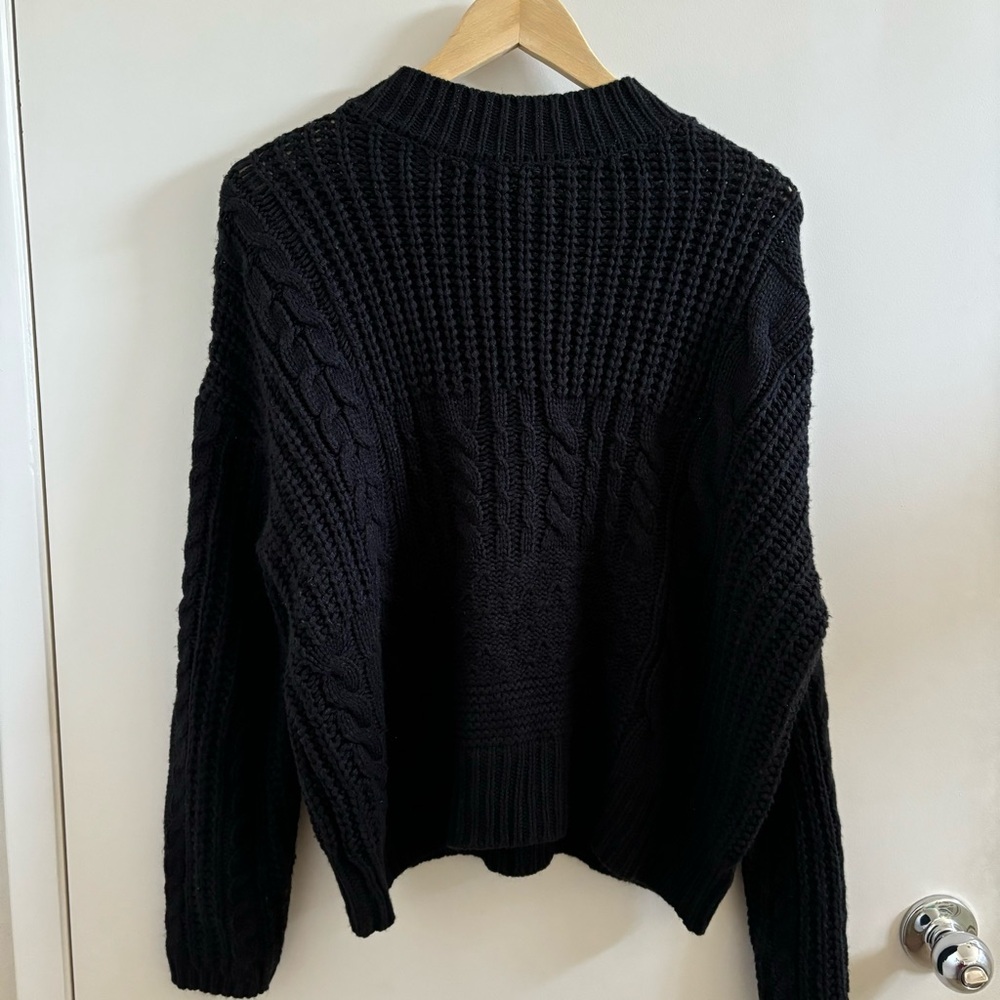 Black Cable Knit Sweater